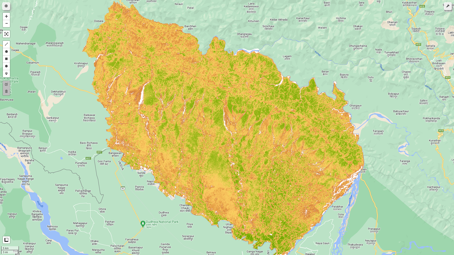 Calculating different Vegetation Indices in Google Earth Engine (Sentinel -2 images)